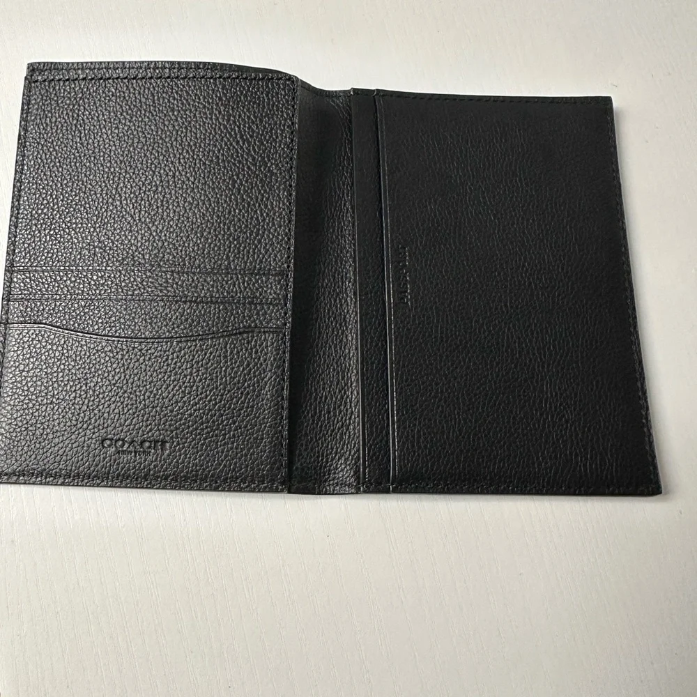 Coach Pebbled Black Leather Wallet - Picture 2 of 3